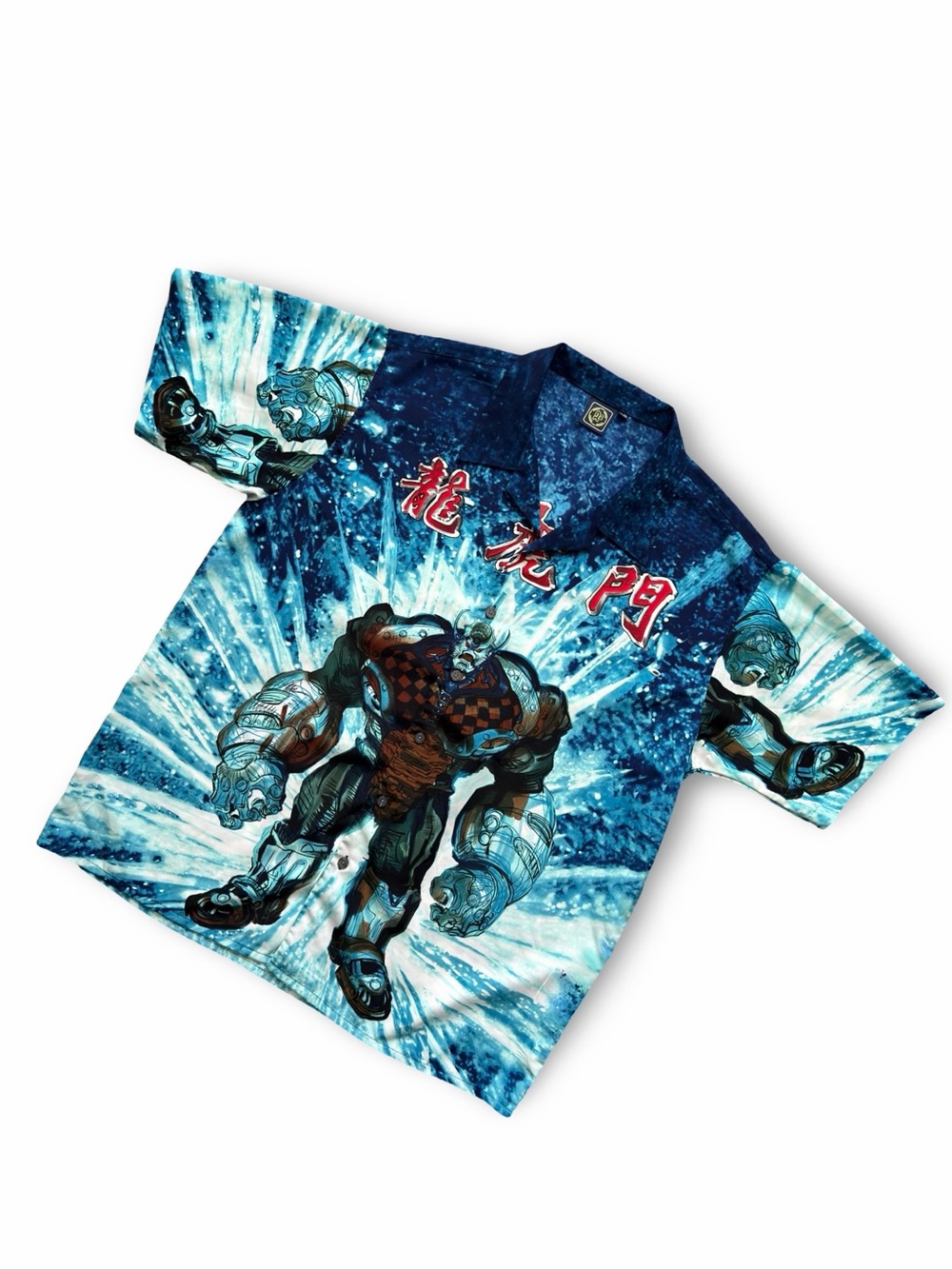 Vintage Y2K Anime Hawaiian Button Up Shirt
